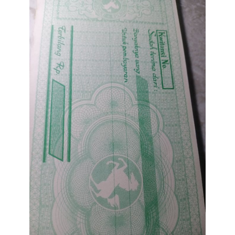 

Kwitansi Lama Tahun 19 san Asli (S150)