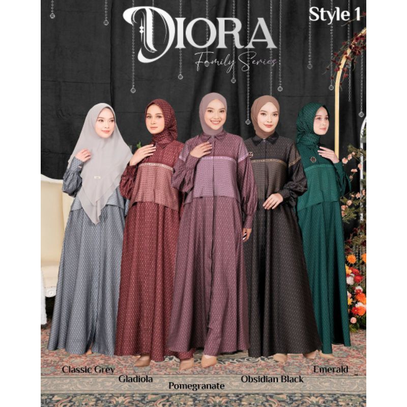DIORA DRESS BY ADEN HIJAB (MOM STYLE 1 DRESS ONLY ) DIORA FAMILY SERIES BY ADEN HIJAB