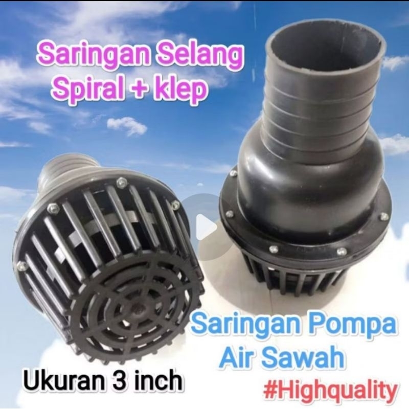 Saringan pompa sawah / saringan alkon / saringan portable komplit klep / foot klep / foot valve / kl