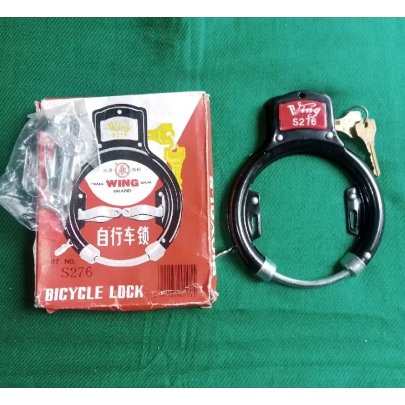 Gembok Sepeda - Kunci sepeda - Alat Pengunci sepeda - Kunci Pengaman sepeda - Kunci sepeda Wings - G