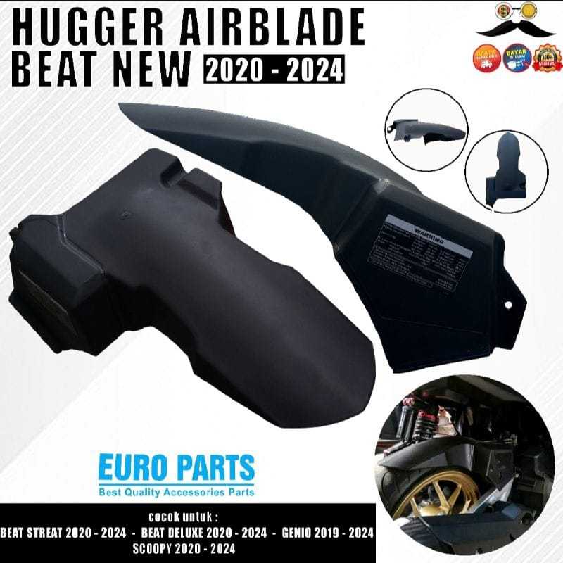 HUGGER SPAKBOR KOLONG BELAKANG AIRBLADE BEAT SCOOPY GENIO DELUXE STREET 2020-2024 HUGGER BEAT NEW