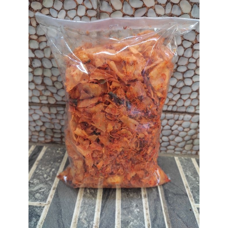 

KERIPIK SINGKONG KRIWIL PEDAS DAUN JERUK 500GR