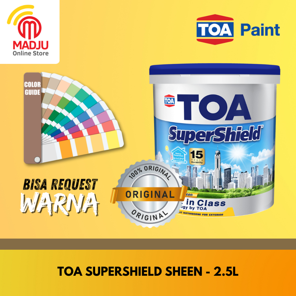 TOA SUPERSHIELD SHEEN - Cat Tembok Interior & Exterior 2.5 Liter
