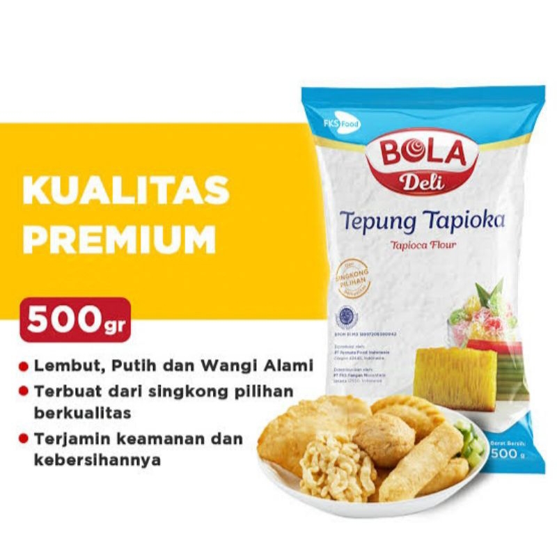 

tepung tapioka / tepung makanan kue bola deli 500gr