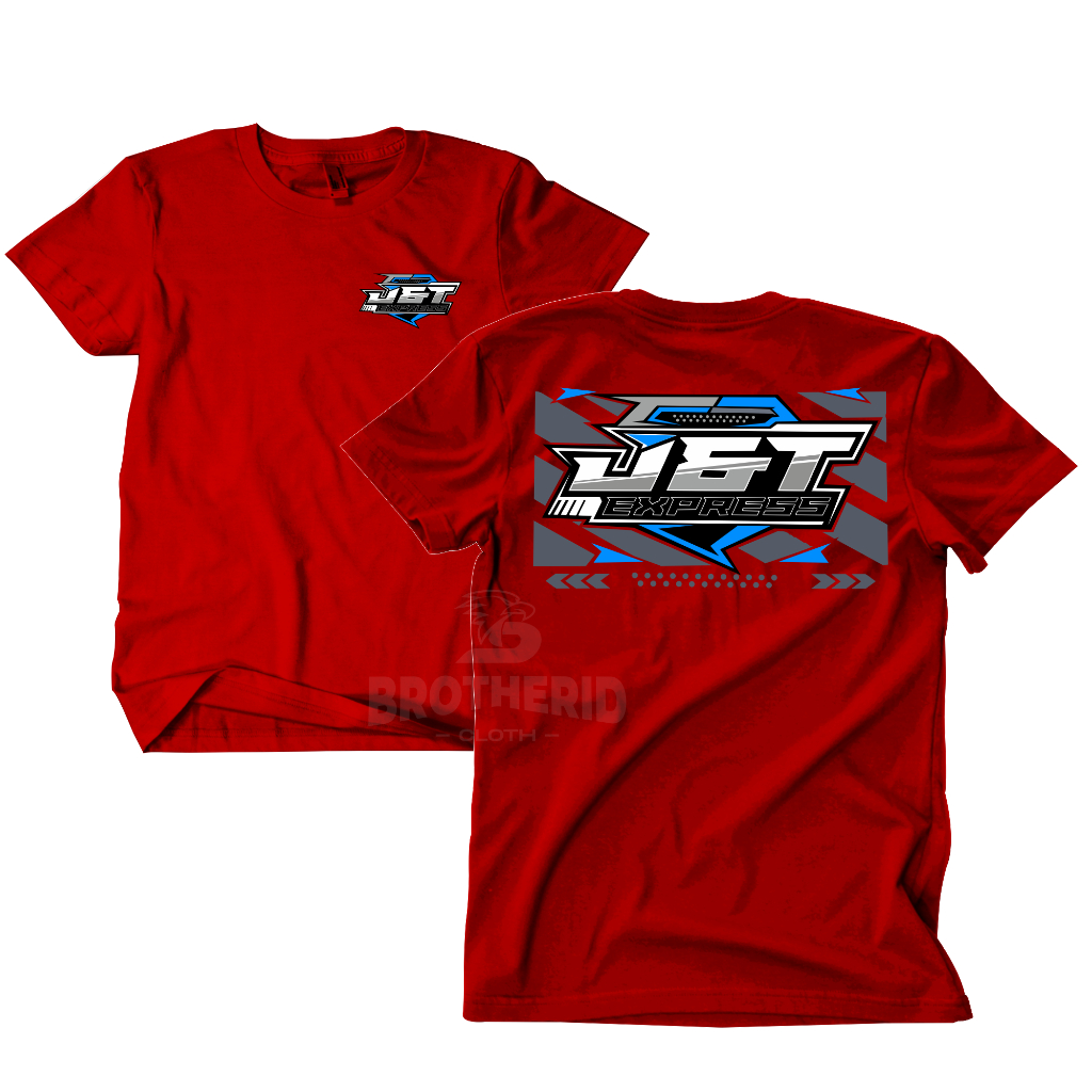 Kaos JNT J&T J T Express v2 Baju Kurir Expedisi Kang Paket Katun Combed 30s