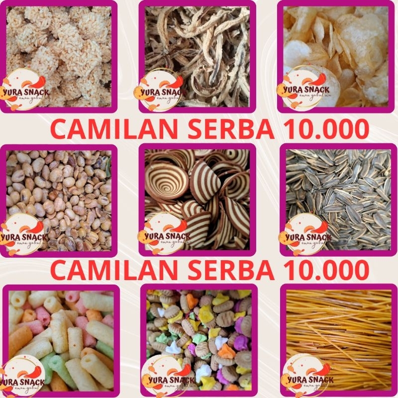 

Snack Kiloan Grosir Terlengkap Serba 10.000 - Camilan 1 kilo,500gr,250gr Makanan Ringan Jajanan Camilan Pedas Gurih Asin Manis Serba Serbu