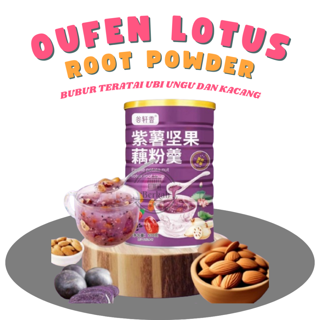 

OUFEN LOTUS ROOT POWDER-SUP BUBUR AKAR TERATAI-RASA TERATAI UBI UNGU (SEHAT & COCOK UNTUK DIET) BPOM