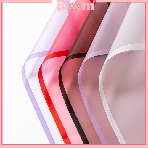 

20 Lembar Kertas Buket Colored Line Transparant Cellophane Flower Wrapping kb05