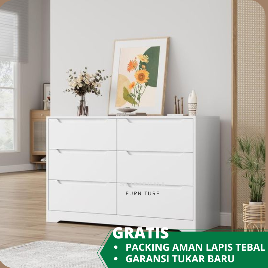 Drawer Lemari Laci Serbaguna Meja Rias Kecil Modern dengan Desain Minimalis untuk Kamar Tidur