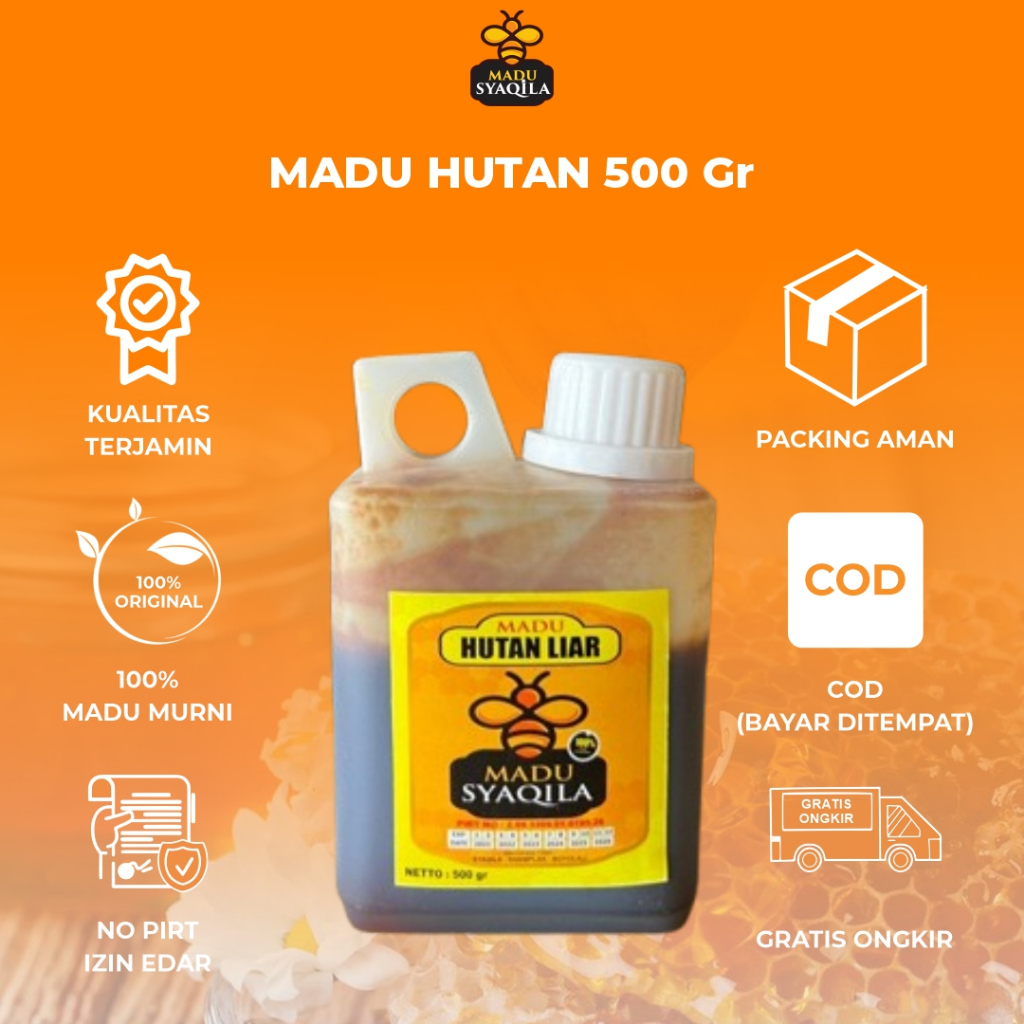 

Madu Syaqila |Madu Huta Asli 500gr| Madu Murni |Raw Honey | Madu Mentah