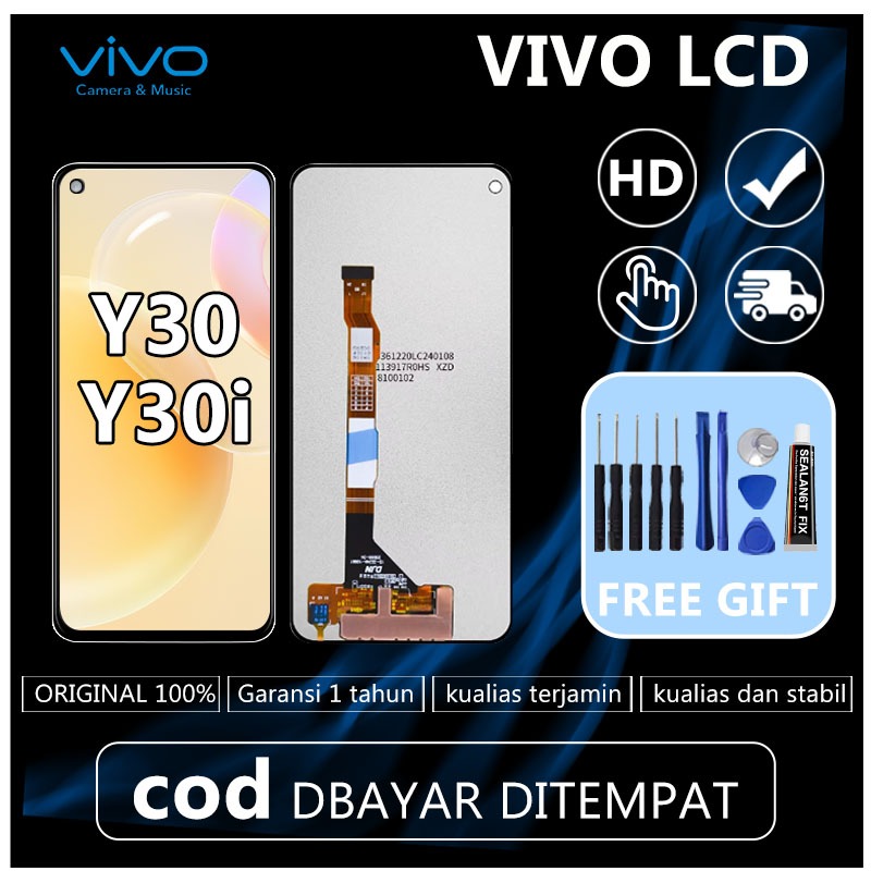100% ORIGINAL LCD FULLSET TOUCHSCREEN VIVO Y30 / Y30I ORIGINAL