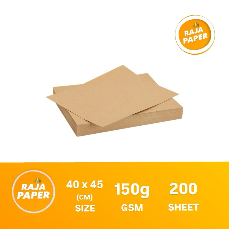 

Kertas Samson 150 Gsm 40 Cm x 45 Cm 200 Lembar . ( 400 Mm x 450 Mm ) , 150 Gr / 150 Gram , Kertas Kraft Liner , Kertas Bungkus , Kertas Packing , Brown Kraft , Kertas Coklat , Brown Paper , Kraft Paper , Pembungkus Kertas , Kertas Packaging .
