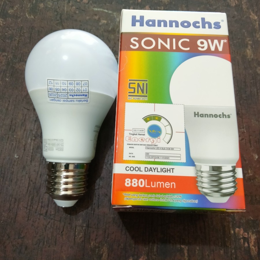lampu LED 9 Watt Hannochs Sonic garansi 1 th