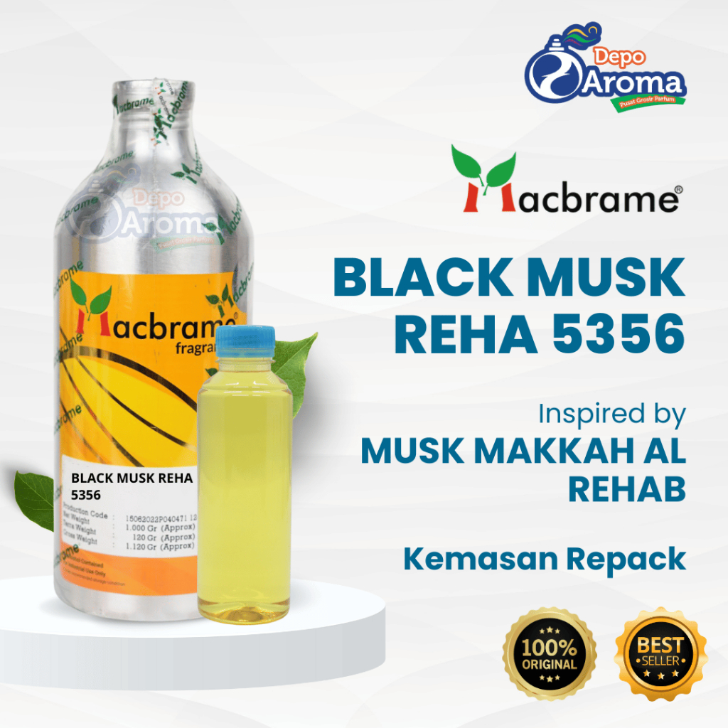 PARFUM BIBIT MURNI - BLACK MUSK REHA 5356 - REPACKING - MACBRAME