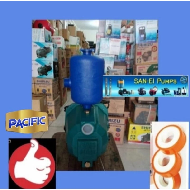 Mesin pompa air semijet SAN EI SE 100 watt sumur dangkal KOMPLIT OTOMATIS semi jet pump pendorong Sa
