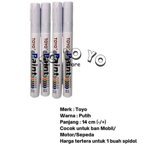 

Speedol Spidol Ban Mobi Spidol Ban Motor ORIGINAL Paint Marker TOYO