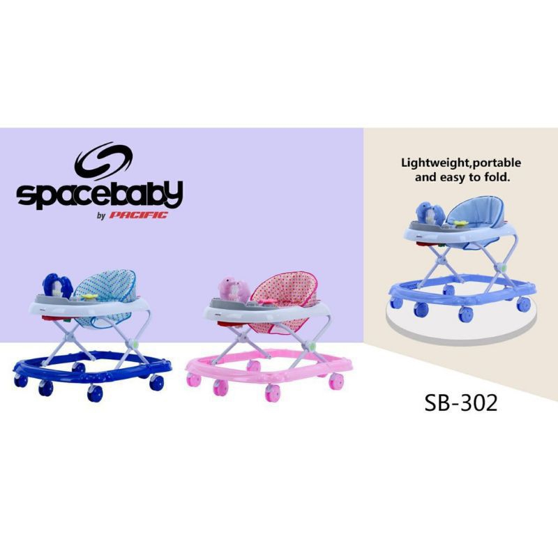 Baby Walker Spacebaby SB-302 - Alat Bantu Belajar Jalan Buat Bayi SB302