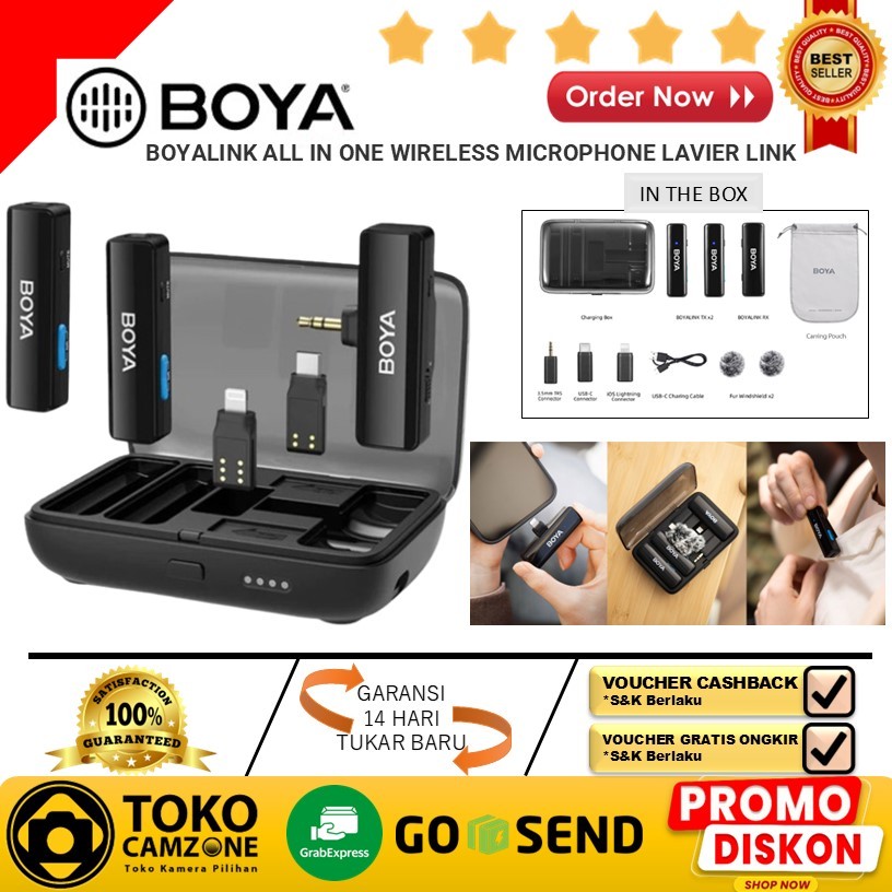 Boya BoyaLink All in One Wireless Mic Boya Link Microphone - GARANSI RESMI