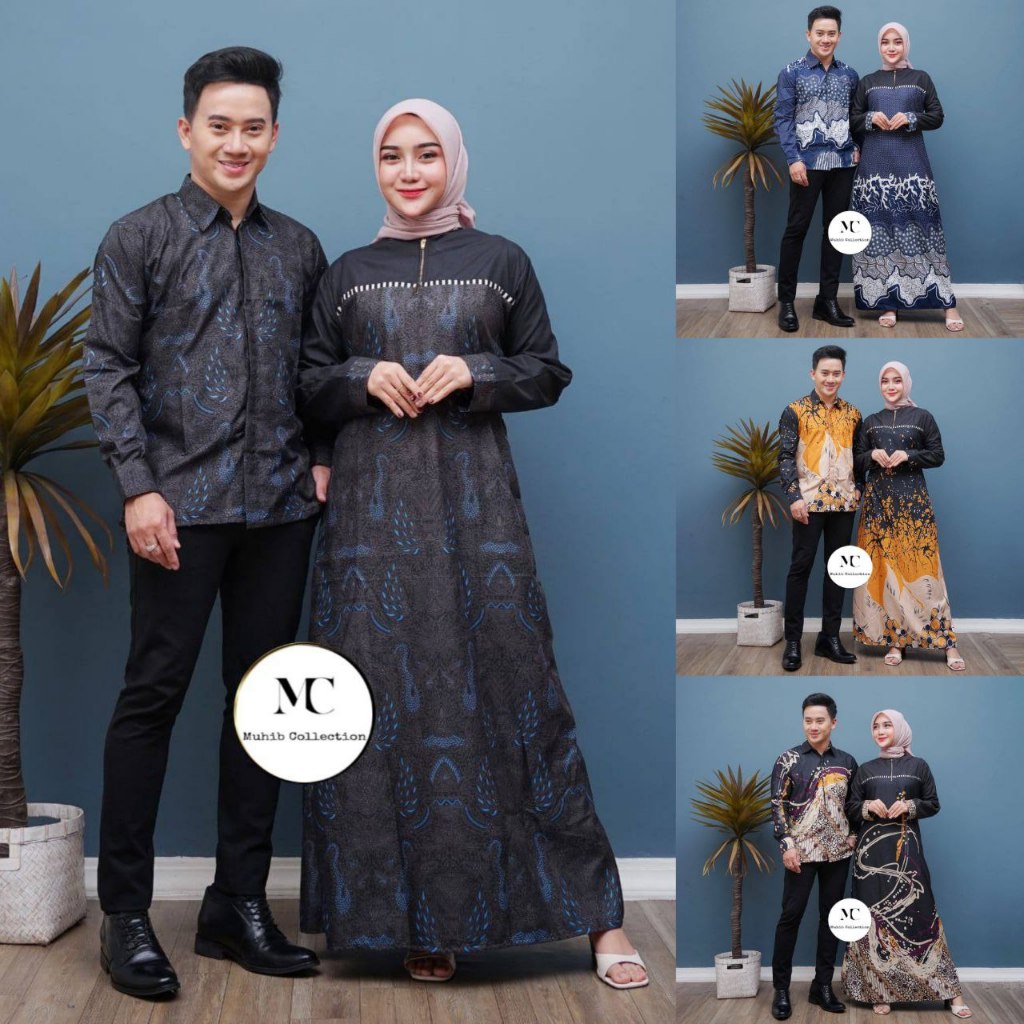 Terbaru Batik Couple Keluarga Sogan Family Batik Gamis Kombinasi Batik Sarimbit