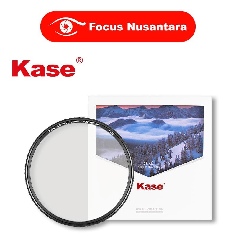 Kase KW Revolution Magnetic CPL Filter Silver Frame Filter lensa kamera
