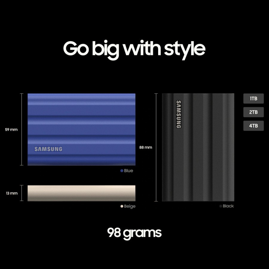 SSD External SAMSUNG T7 1TB Shield