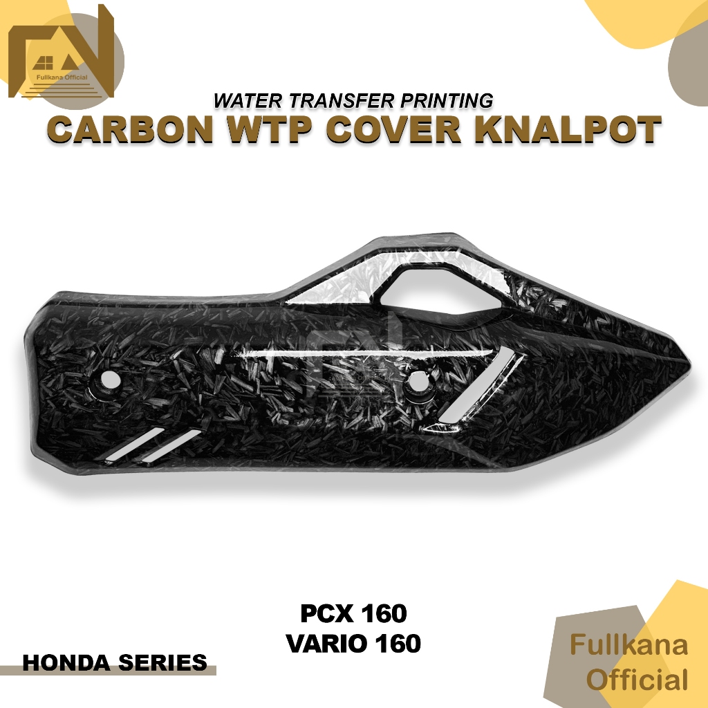 TAMENG COVER TUTUP KNALPOT CARBON FORGED PCX 160 NEW / VARIO 160 NEW CARBON FORGED