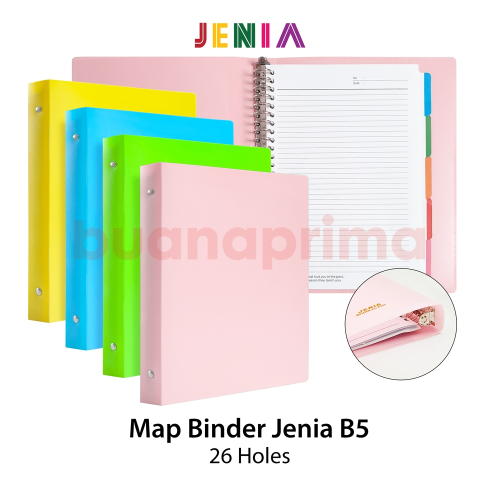 

Map Binder Polos Jenia B5 Pastel Tempat Loose Leaf