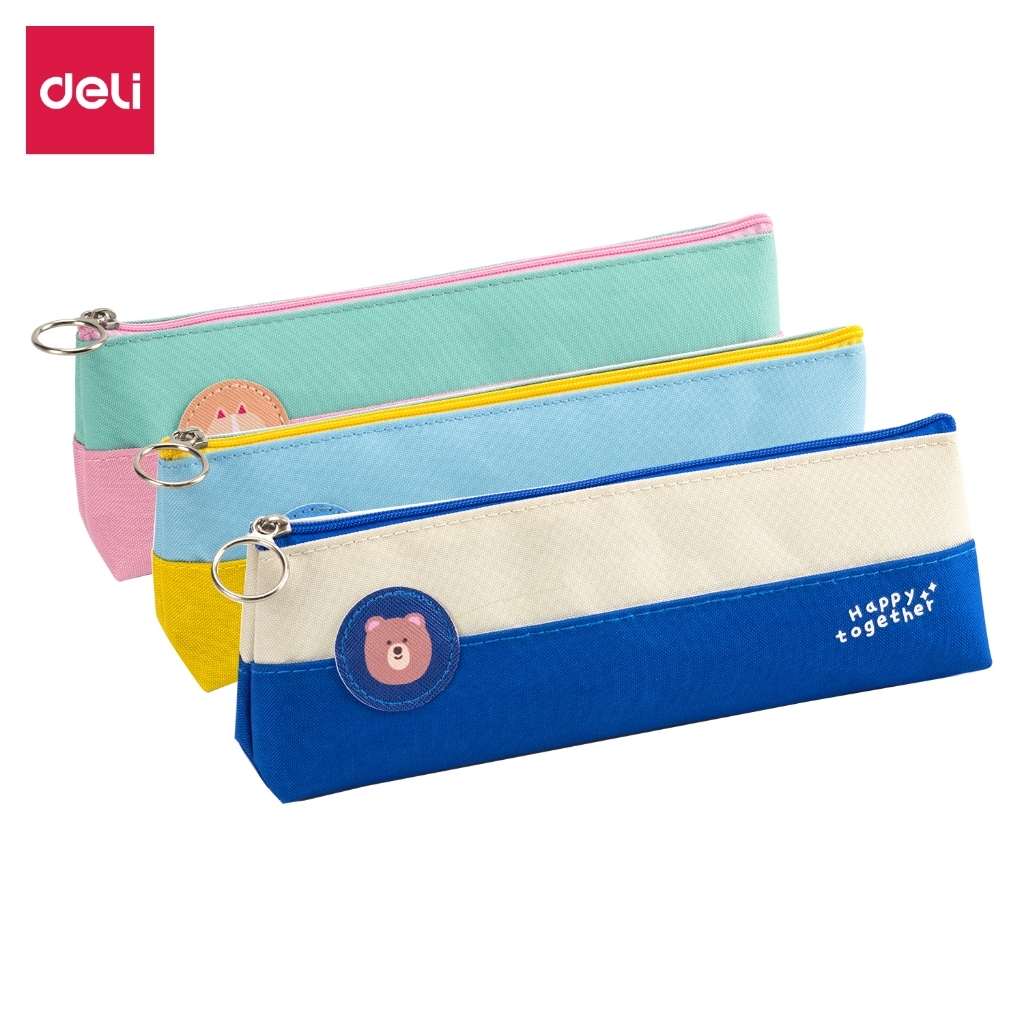 

Deli EH908 Pencil Pouch / Tempat Pensil Kain 20 CM Gambar Kartun Kucing Anjing Beruang 2 Lapis