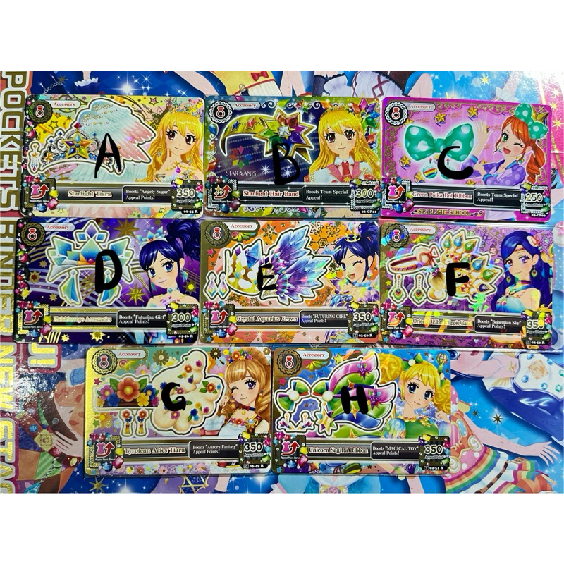 Kartu Aikatsu Asli Indonesia Starlight Tiara Star Anis Oriental Libra Crystal Aquarius Kaleidescope 