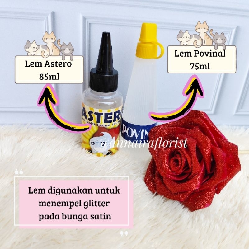 

Lem Astero 85ml dan Povinal 75ml bisa untuk Glitter