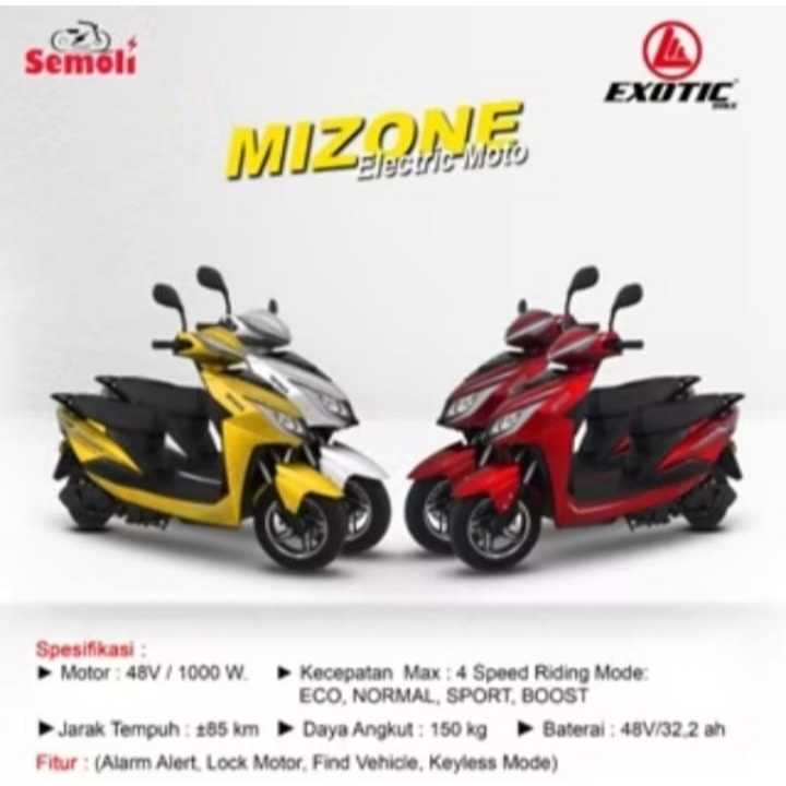 Mizone Motor Listrik / Electrike moto EXotic