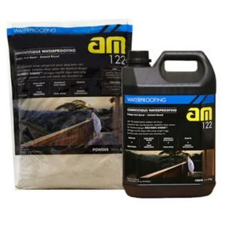 AM 122 PELAPIS ANTI BOCOR AREA BASAH & TERENDAM 5 kg set /  AM 122 Pelapis Anti Bocor Fleksibel