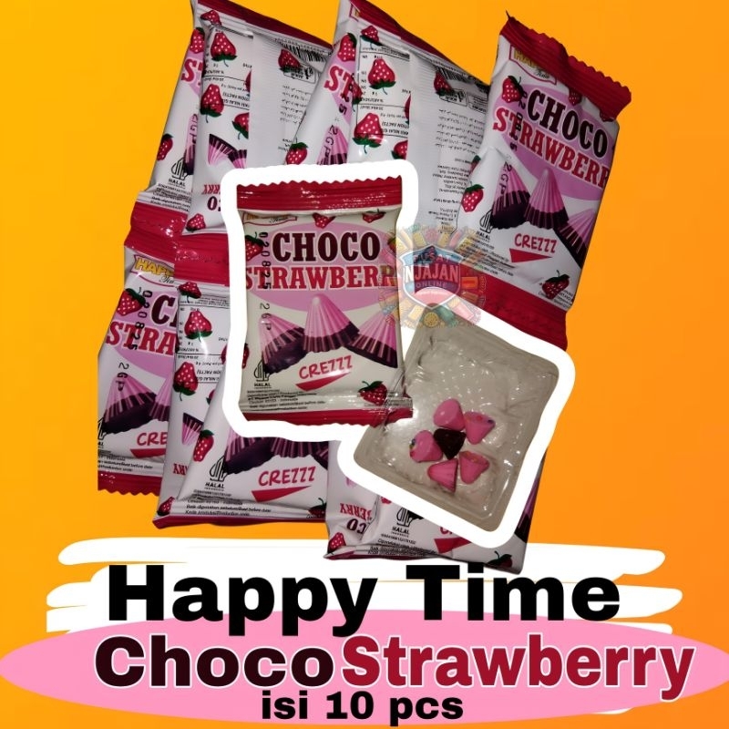

Happy Time Choco Strawberry Snack Coklat Strawberry Dengan Sprinkle / 1 renceng