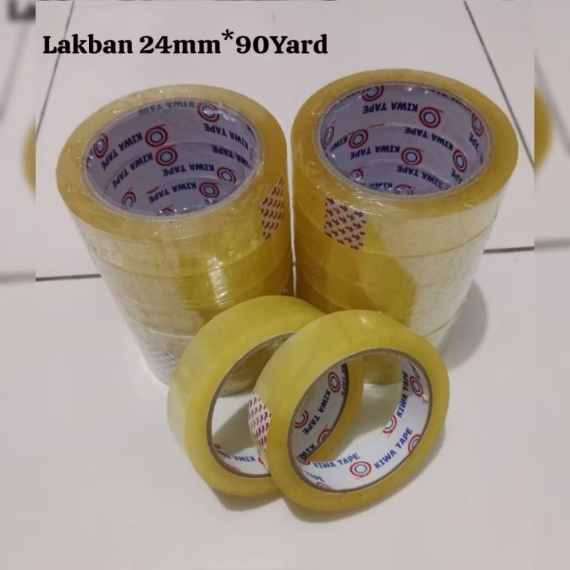 

Lakban bening 24Mm 90 yard | Isolasi 1 inch | Plester