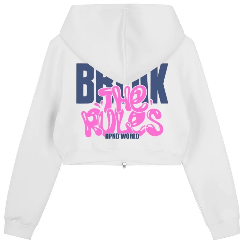 PEARL HAVEN - Sweatshirt Hoodie Zipper Crop THERULES CEWEK KOREAN STYLE lengan panjang resleting