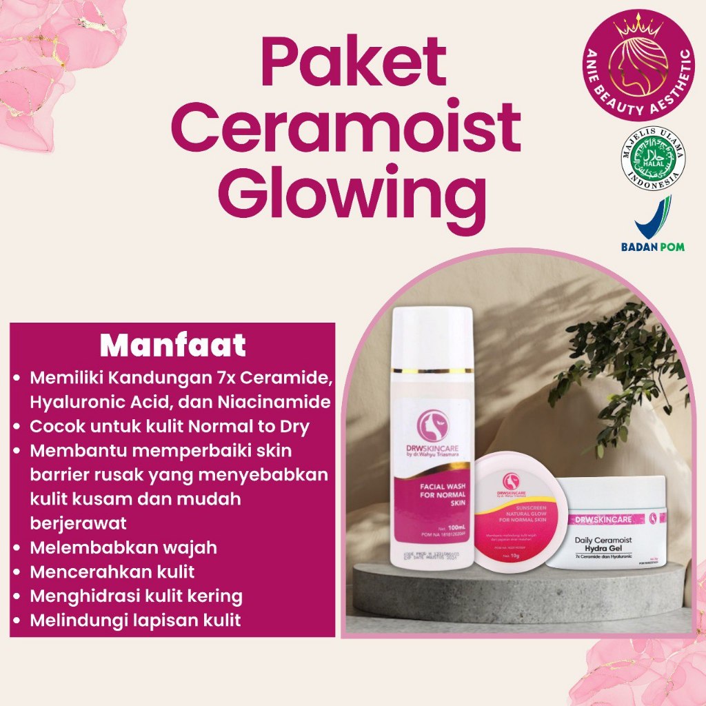 Paket Ceramoist Glowing DRW Skincare