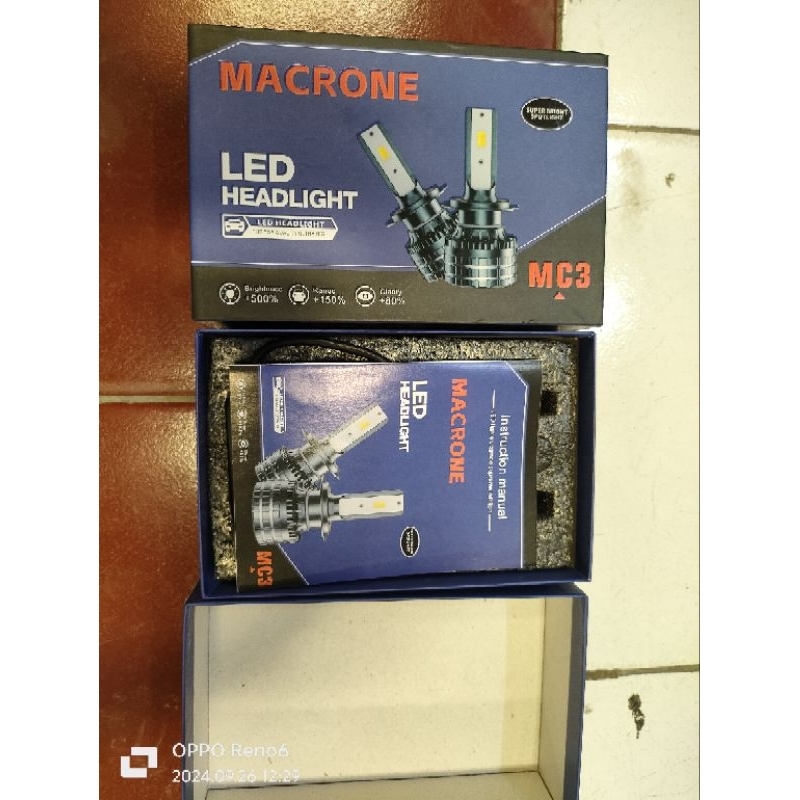 Lampu LED 3 warna Macrone MC 3 H11
