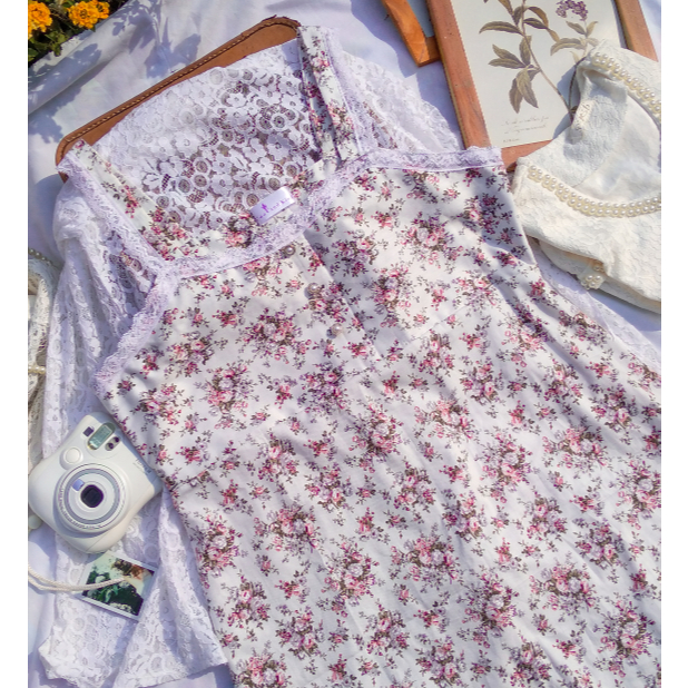 OVERALL KOREAN VINTAGE AURORA / OVERALL MOTIF BUNGA - BUNGA KATUN