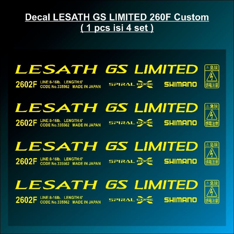 LESATH GS LIMITED Custom Decal