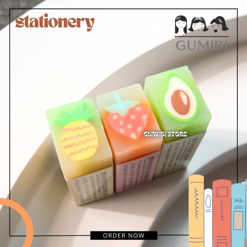 

PENGHAPUS KOTAK MINI BUAH PENGHAPUS PENSIL MOTIF BUAH LUCU ERASER FANCY ANAK ANAK TERMURAH