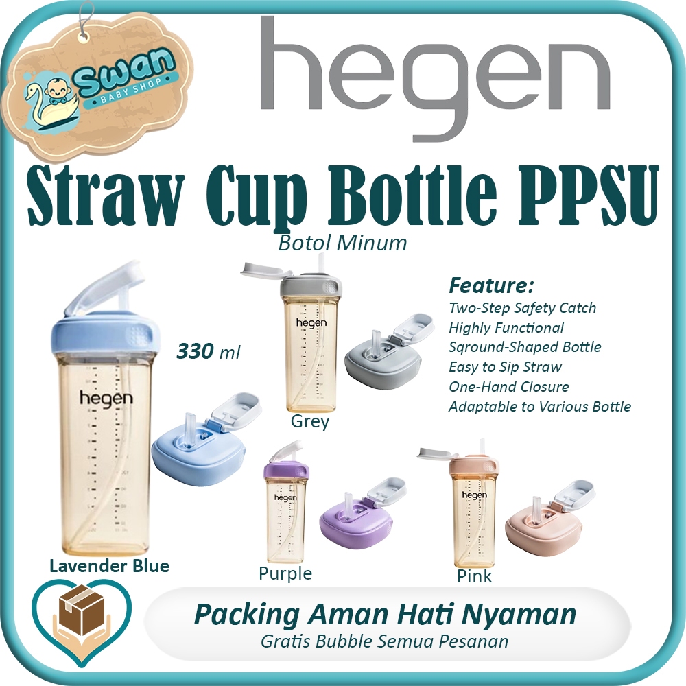 Hegen Straw Cup Bottle Ppsu / Botol Minum Straw Hegen