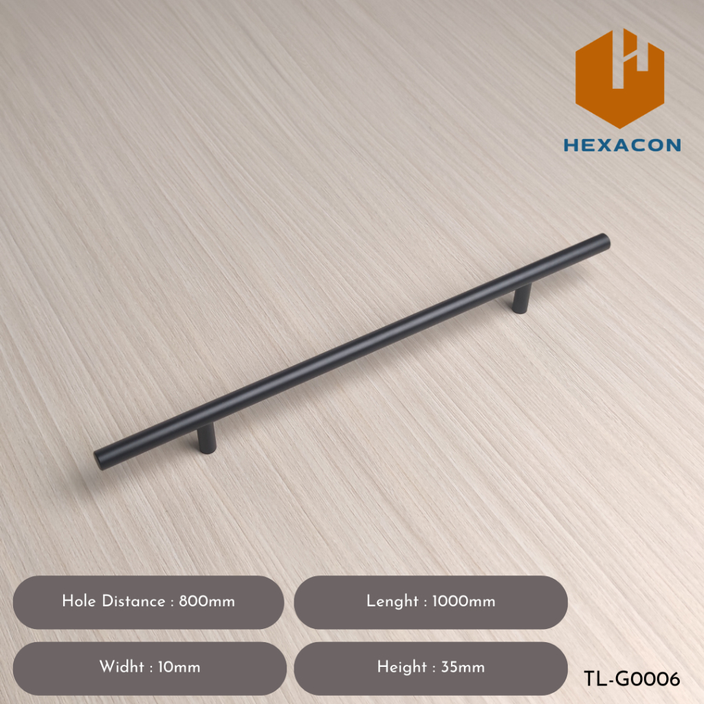 Handle Laci Lemari / Tarikan Laci Lemari / Handle Classic Hitam 1000 MM