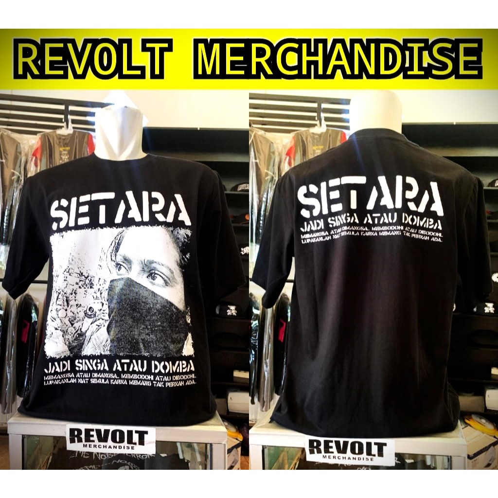 kaos band setara (jadi singa atau domba), t-shirt setara, kaos setara, kaos band, kaos punk revolt