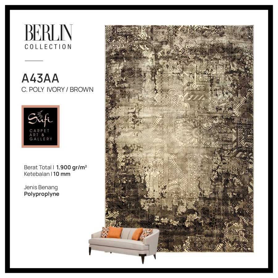 Karpet Modern Minimalis Abstrak Design Turki 100x150 Berlin
