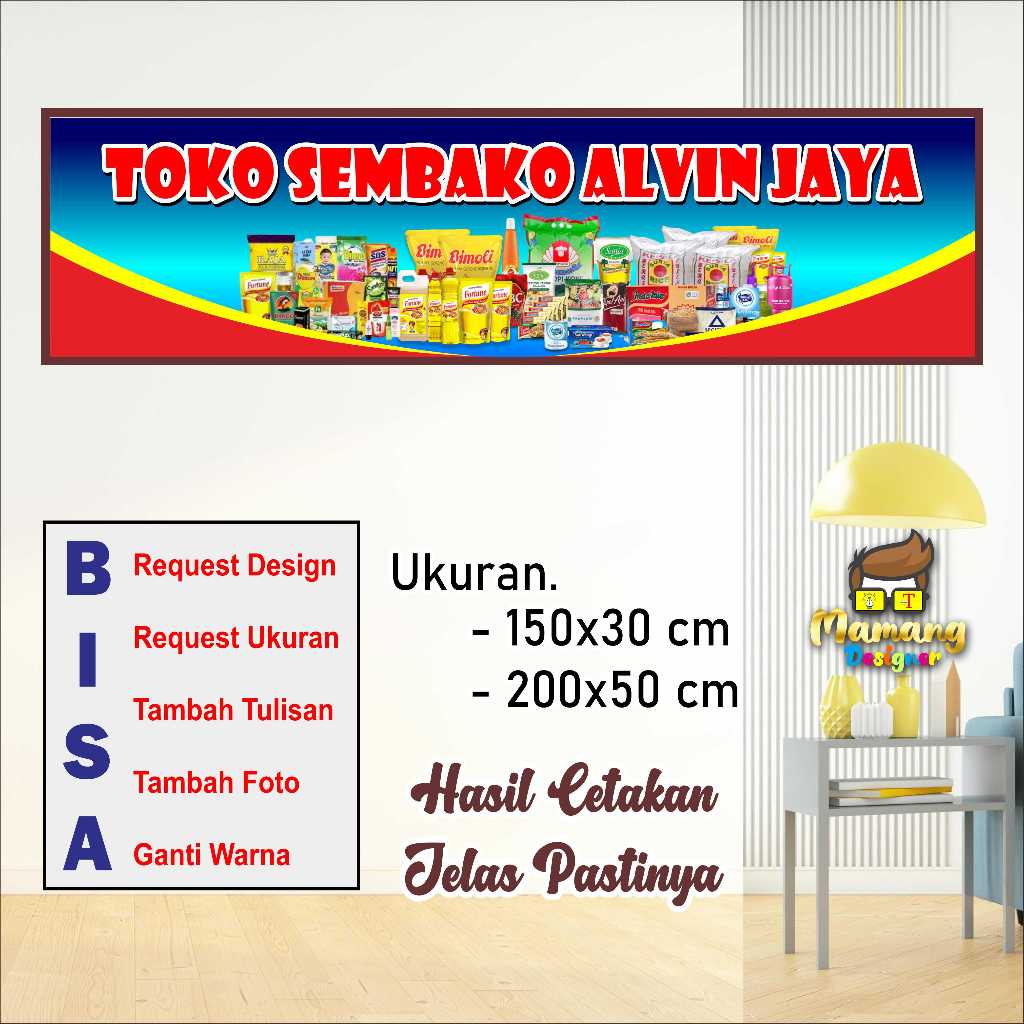 Spanduk Banner Keren Untuk Toko Sembako dan Jajanan Keren bb