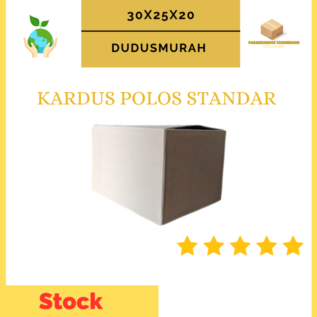

Kardus Packing 30x25x20cm - Karton Box Dus Packaging Polos Murah/Kardus Polos Murah/Kardus Eceran/Box Barang/Kardus Peralatan/Box Tebal/Kardus Murah Berkualitas