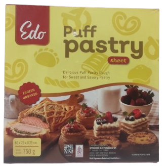 

Edo Puff Pastry Sheet Instant / Ready Dough 750 gram