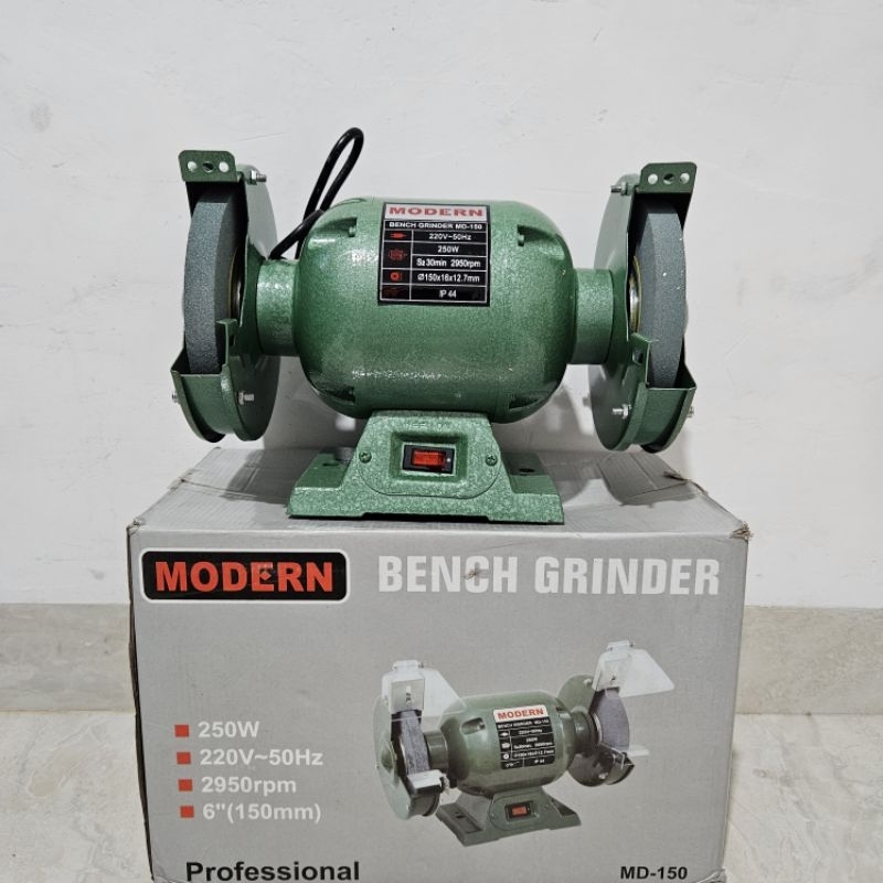 Mesin Gerinda Duduk MODERN MD-150 Bench Grinder 6" Putra Inti