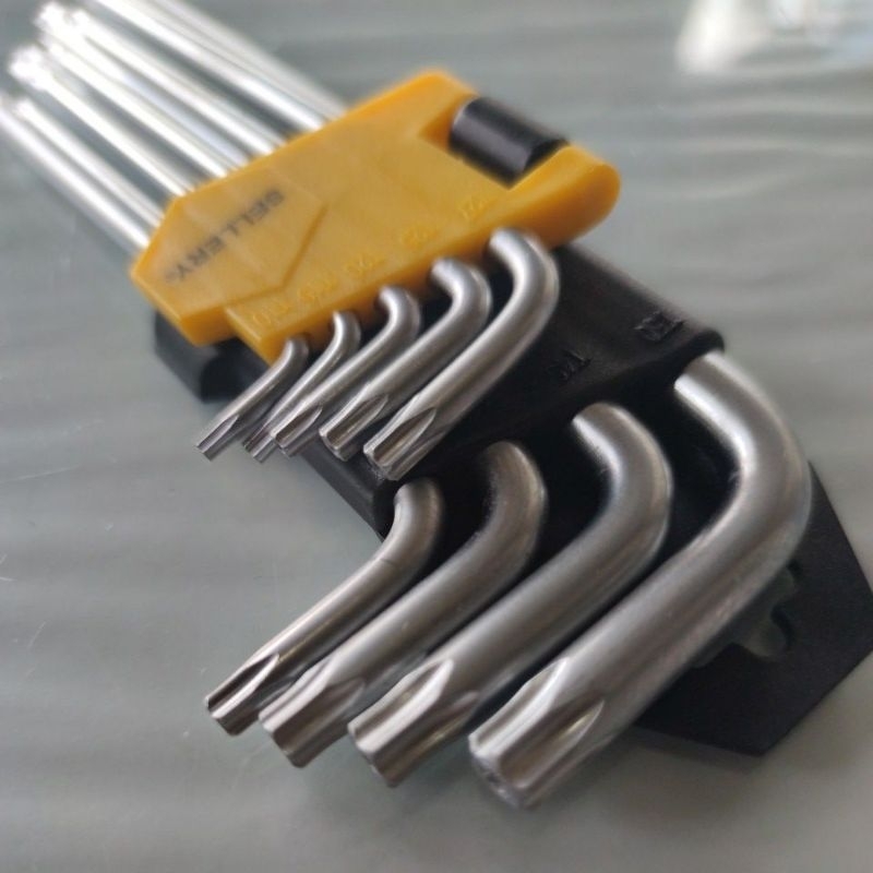 KUNCI L BINTANG SET CrV T10 - T50 9PCS