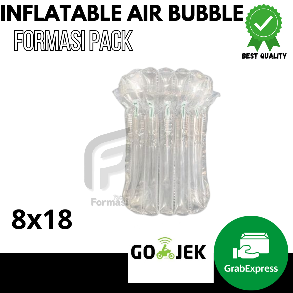 

INFALTABLE AIR BUBBLE 8CM X 18CM Cushion Wrap Fo-Air / Bubble Wrap Angin Tebal Roll / Poly Air Bubble